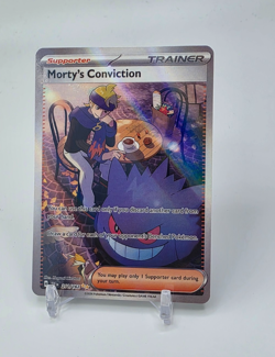 Custom Glossy HOLO Morty's Conviction Trainer GENGAR Card READ DESCRIPTION BELOW - Image 1