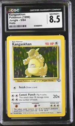 CGC 8.5 NM/MINT+ Kangaskhan 5/64 Jungle Holo Pokemon Card - Image 1