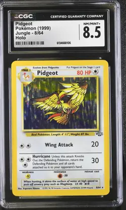 CGC 8.5 NM/MINT+ Pidgeot 8/64 Jungle Holo Pokemon Card - Image 1