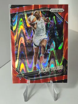 2025 WNBA Prizm Jackie Young #23 Red Seismic /249 - Image 1