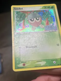 Seedot EX 60/100 STAMPED Crystal Guardians Pokemon Card Reverse Holo (Damaged) - Image 2