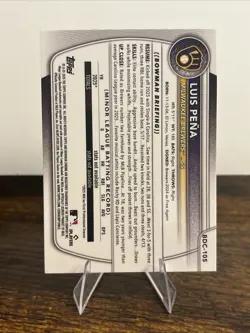 2025 Bowman Draft Luis Pena Chrome Green Reptilian Refractor /99 Milwaukee - Image 2