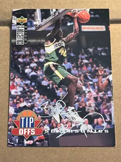 1994-95 UPPER DECK COLLECTOR'S CHOICE - SILVER SIGNATURE- SHAWN KEMP SONICS #190 - Image 1