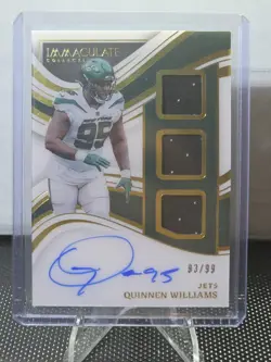 2023 Panini Immaculate Collection Quinnen Williams RPA /99 #PC-QWI New York Jets - Image 1