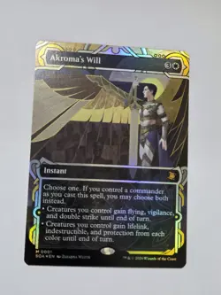 Akroma's Will-Secrets Of Strixhaven Mystical Archive Borderless Foil #1 NM MTG - Image 1