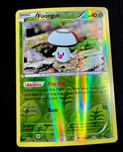 Foongus 12/114 LP Yuka Morii Clay Art XY Steam Siege Pokemon Card Light Play - Image 1