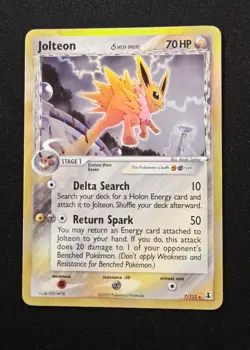 Jolteon 7/113 Holo Rare EX Delta Species Pokemon TCG 2005 - Image 1