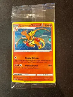 Special Delivery Charizard Holo SWSH75 SEALED UK Exclusive Promo Pokemon [NM] (5 - Image 1