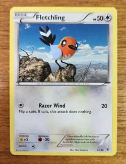 Fletchling Pokemon Card, Kalos Starter Set 31/39 - Image 1