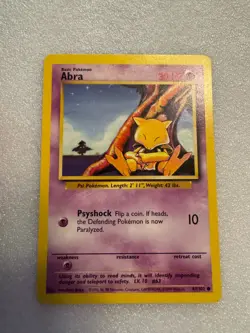 Abra 43/102 Pokemon Base Set Unlimited Common Regular - NM - Image 1