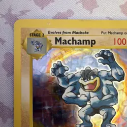 Pokemon Machamp 8/102 Base Set 1st Edition Holo Rare 1999 Wizards Card - Image 2