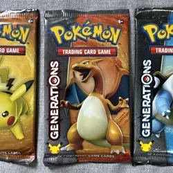 Pokemon Generations Booster Pack x4 Complete Set 20th Anniversary Factory Sealed - Image 3