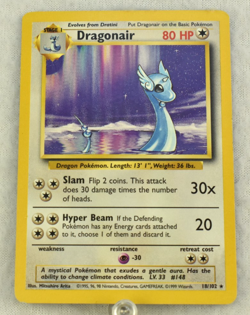 Pokemon TCG Dragonair Base Set 18/102 Non Holo English Regular Vintage 1999 - Image 1