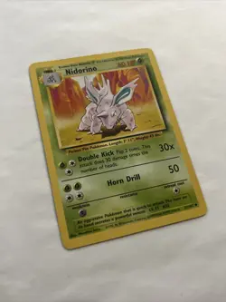 Pokemon Card Nidorino Base Set 37/102 Uncommon Unlimited NM Clean WOTC Vintage - Image 2