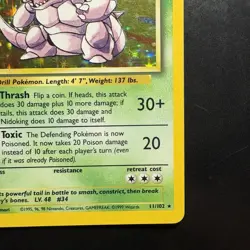 Pokemon Vintage Holo Nidoking Base Set 11/102 Wizards Of The Coast 1999 Tcg - Image 4