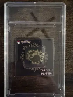 Pokemon 24k Gold Plated Stickers complete set of 49 NO MEW + Bonus Error Ghastly - Image 2