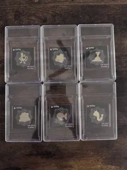 Pokemon 24k Gold Plated Stickers complete set of 49 NO MEW + Bonus Error Ghastly - Image 5