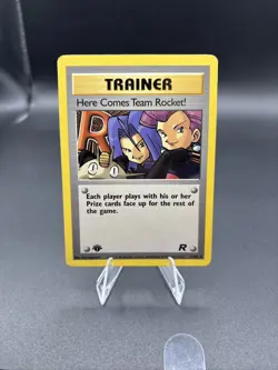 Here Comes Team Rocket 71/82 Team Rocket 1st LP Pokemon - Image 1