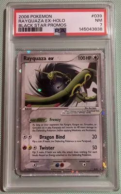 2006 Pokemon Nintendo Black Star Promos Rayquaza ex #039 PSA 7 NM (NEW CERT) - Image 1