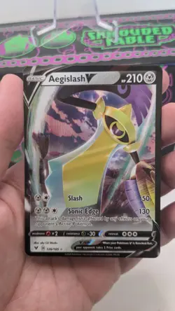 Pokemon TCG #126/185 Aegislash V Sword & Shield Vivid Voltage NM - Image 3