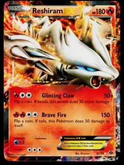 Reshiram EX - Holo 22/99 Ultra Rare Pokemon Next Destinies NM - Image 1