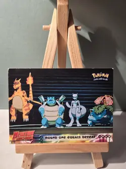 Pokemon Round One Equals Defeat Topps Mewtwo Strikes Back #26 Movie Animation - Image 1