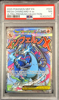 2025 POKEMON MEP EN MEGA CHARIZARD X EX ULTRA-PREMIUM COLLECTION #023 NM PSA 7 - Image 1