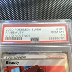 Pokemon Beauty Full Art Holo Vivid Voltage 181/185 PSA 10 English - Image 3