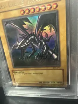 2003 Yu-Gi-Oh! SDJ #001 Red Eyes Black Dragon PSA 8 NEAR MINT - Image 3