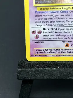 Gengar 5/62 Fossil Unlimited Holo Rare 1999 Pokemon Card, English HP - Image 4