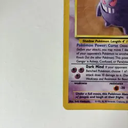 Gengar 5/62 Fossil Unlimited Holo Rare 1999 Pokemon Card, English HP - Image 5