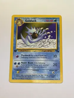 Vintage Pokemon Card TCG Golduck 35/62 Fossil Regular 1st Edition Uncommon LP/MP - Image 1