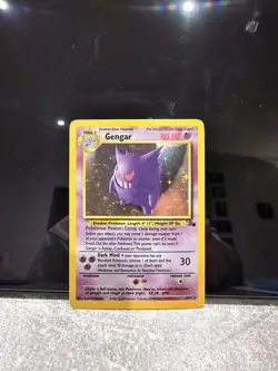 Pokemon Gengar TCG Fossil Holo Card 5/62 Unlimited Holo Rare (1999) Vintage WOTC - Image 1