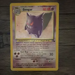 Pokemon Gengar 5/62 Fossil Holo Rare Unlimited English 80 HP 1999 Wizards - Image 1