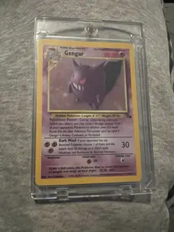 Pokemon Gengar TCG Fossil Holo Card 5/62 Holo Rare (1999) Vintage MAGNETIC CASE - Image 2