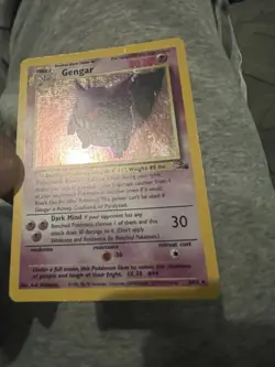 Pokemon Gengar TCG Fossil Holo Card 5/62 Holo Rare (1999) Vintage MAGNETIC CASE - Image 4