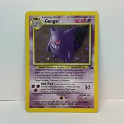 Pokemon Gengar Fossil Holo Rare 5/62 1999 Wizards Stage 2 80 HP Psychic - Image 1