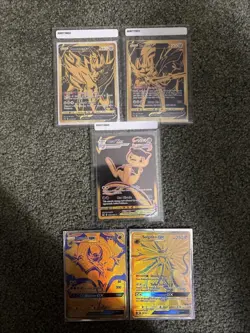 Pokemon TCG Lot Of 5 Ultra Rare Gold Card Black Star Promos NM - Image 1