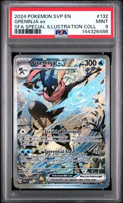 Pokemon TCG Greninja EX SVP132 Shrouded Fable Black Star Promo Card PSA 9 - Image 1