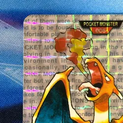 Charizard Bandai Carddass Vending Prism Green 1996 Pokemon Card #006 Japan - Image 2