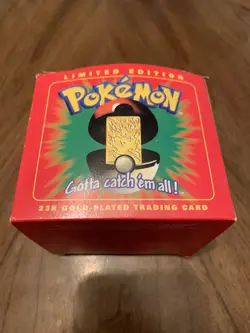 pokemon 23k gold plated trading card togepi SEALED - Image 2