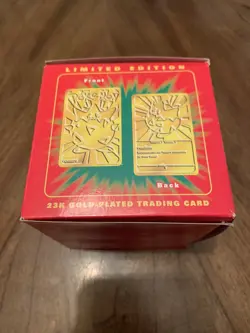pokemon 23k gold plated trading card togepi SEALED - Image 3