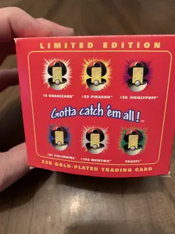 pokemon 23k gold plated trading card togepi SEALED - Image 4