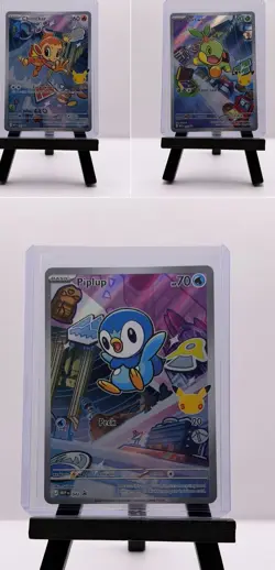 Pokemon First Partner SET OF 3 PROMO CARDS Turtwig #40 Chimchar #41 Piplup #42 ⭐ - Image 1