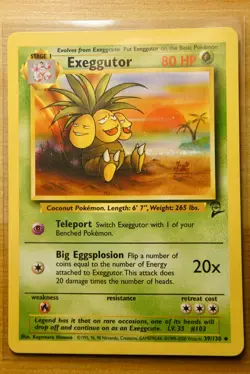 Exeggutor Pokemon Card 39/130 Jungle Set Vintage WOTC 1999 - Image 1