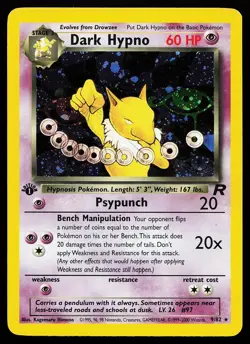 Dark Hypno 9/82 1st Edition Holo Rare Team Rocket Pokemon Card - Image 1