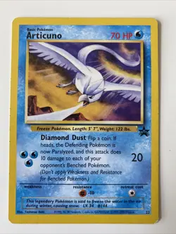 Pokemon Articuno # 22 Black Star Promo Card WOTC ILLUSTRATOR MISPRINT ERROR - Image 1