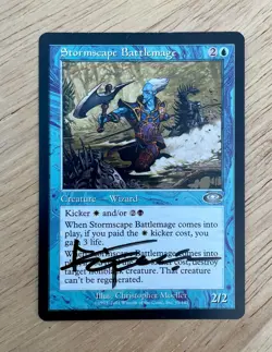 VTG 2001 MTG Card Stormscape Battlemage Planeshift Creature Wizard Moeller Sign - Image 1