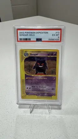 Pokemon PSA 6 EX-MINT 2002 Gengar 13/165 Expedition Holo Rare Card with 1 SWIRL - Image 3
