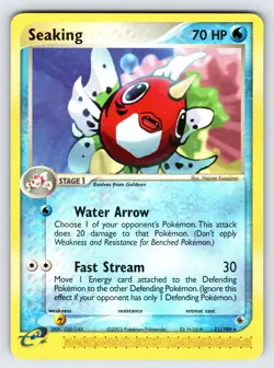 Seaking 21/109 EX Ruby & Sapphire Pokemon Card e-Series Nintendo Rare - VLP - Image 1